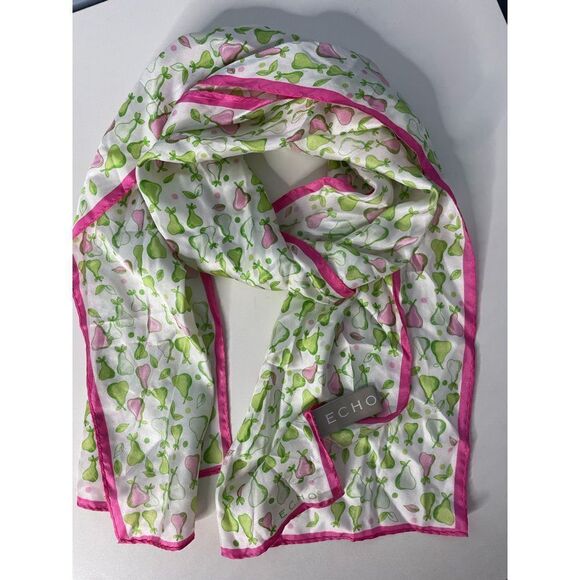 ECHO Silk Oblong Scarf with Pears - Picture 1 of 4